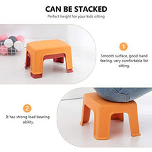 WINOMO Sgabello per Bambini Sedia in Plastica per Camera da Letto Bagno Cucina Soggiorno (Arancione)