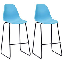 UnfadeMemory Set da Bar Set di mobili per Cucina, Mobili da Bar Tavolo 3 pz in Plastica Blu