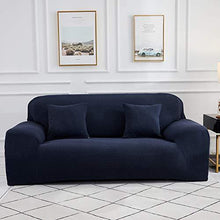 Sinoeem Copridivano Elasticizzato1 2 3 4 Posti (Regalare 2 federe) Fodere Copridivani Universale,Sofa Mobili Protettore Copertura Divano Antiscivolo, Ideale per poltrone (Blu, 4 Seater:235cm to 300cm) - Arredi Casa