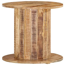 vidaXL Tavolino Rotondo 50x50x46 cm in Legno Massello di Mango Grezzo