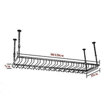 JHGJBJ Bottiglia di Vino/Bicchiere di Vino Supporto Regolabile Altezza: 30-60 Cm, Mensola Cube di Kitchen Bar Bodega (Size : 90x35cm)