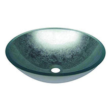 Lavabo a Bacinella Ciotola da Appoggio Vetro Silver 420x420x140