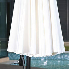 Outsunny Ombrellone Decentrato da Giardino Φ296cm, Ombrellone a Braccio per Esterni Bianco Crema con Base a Croce