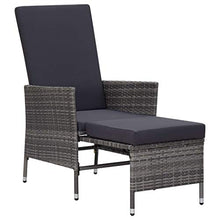FAMIROSA Set Divani da Giardino 3 pz con Cuscini in Polyrattan Grigio-9373