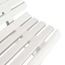 Tidyard- Panchina da Giardino, Panchina da Esterno in Plastica 145,5x49x74 cm Bianco