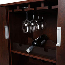 Mendler Portabottiglie Mobile per Vini HWC-F64 40x120x90cm Legno Scuro Noce