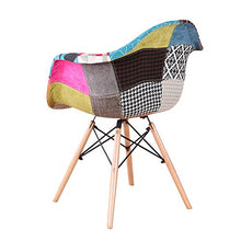Sweethome - Set di 2 sedie da pranzo con rivestimento moderno patchwork, per cucina, soggiorno, ufficio, bar, (rosso)