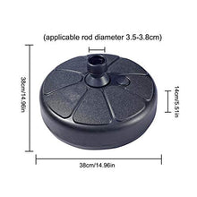 Advancethy - Base per ombrellone in plastica, forma rotonda, riempibile, per esterni, patio, cortile, ombrellone, supporto per ombrellone da 35 a 38 mm