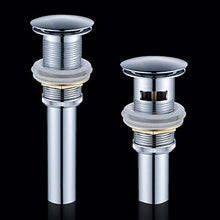 SHDJYR Scarico per lavabo in Ottone Massiccio per lavabo con/Senza troppopieno Accessori da Bagno Neri/cromati/Oro/sfregati ad Olio con troppopieno