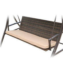 Angel Living - Cuscino per sedia a dondolo in rattan a 3 posti, colore: Cachi