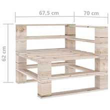 vidaXL Divano da Giardino su Pallet a 3 Posti in Legno di Pino