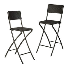Relaxdays 10020761_46 Sedia da Bar Pieghevole, Nero, 63x44x115 cm