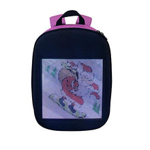 ETbotu - Accessori per Zaino, pubblicità, Controllo WiFi e Display a LED, Noir 25x25cm, One