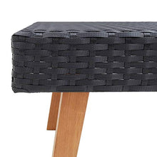 SKM Set Divani da Giardino 2 pz con Cuscini in Polyrattan Nero (30kg) Nero-9335