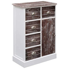 FAMIROSA Credenza con 10 Cassetti Marrone 113x30x79 cm in Legno