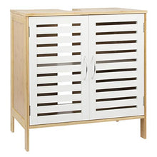 Limal Mobile sottolavello, bambù, Bianco, 60x60x30cm