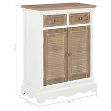 vidaXL Credenza Elegante Carattere Rustico Solida Raffinata Pulizia Facile Classica Buffet Madia Mobiletto Armadio Bianco Legno Massello