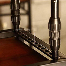 LXD Portabici per Vino, Legno Massello + Ferro Retrò Sospensione Ristorante Bar Display Goblet Let Cablets