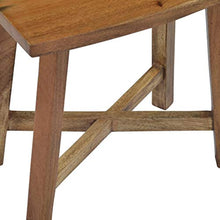 BIGTO - Sgabello da bagno in legno massello Suar 50 x 30 x 50 cm