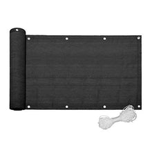 COFFEE CAT Balcone Rivestimento Privacy Screen,Frangivista per Il Balcone, Esterno, Cortile, Patio, Balcone per Coprire La Tenda da Sole, Nero