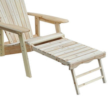 Outsunny Sedia a Sdraio Adirondack da Giardino Pieghevole Regolabile con Poggiapiedi 70 x 175 x 98cm