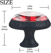 Modello senza cuciture plaid nero rosso Pomelli per Porta Set di 4 Pomelli per Mobili Manopole per Cassetti Cucina Armadio Vetro