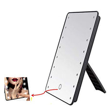 Specchio per Il Trucco, Specchio cosmetico a LED per specchietti da toeletta per Bagno con Specchio Portatile 1x ingrandito con Touch Screen a 22 * lampadine a LED