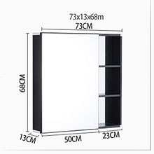 SXFYZCY Mobile pensile per Bagno in Alluminio a Specchio Mobile Bagno Nero con Specchio Mobile Bagno a Specchio con Contenitore