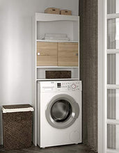 Temahome Click, Mobile per Lavatrice, Nero/Beige (Black & Oak), 177 x 64.3 x 19.2 cm