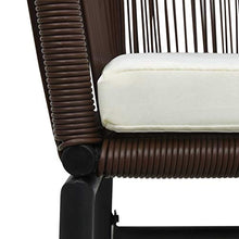 SKM Set da Bistro 3 pz con Cuscini in Rattan PVC Marrone