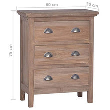vidaXL - Sideboard mit 3 Schubladen 60x30x75 cm Teak Massivholz