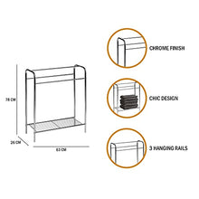 Premier Housewares - Porta asciugamani cromato da pavimento, colore: Argento