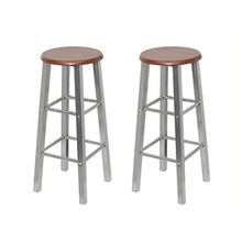 Anself 2 Pezzi Sgabelli da Bar e Cucina Stile Vintage in Acciaio, 30 x 30 x 70 cm