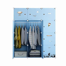 WCY Armadio Regolabile Regolabile del Fumetto Portatile Armadio con Appendiabiti e Spazio per i Libri Armadio Combinato (Dimensione: 111x47x147cm) yqaae (Size : 111x47x147cm)