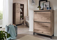 MASSIVMOEBEL24.DE VILLANDERS #235 Comò in Legno di Quercia Selvatica - Oliato/Bianco 90x40x120