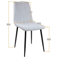 Sedie da pranzo Albatros Garda, set da 2, grigio, testate SGS