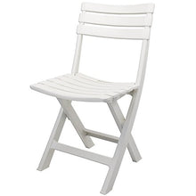 Multistore 2002 - Sedia da giardino o da campeggio pieghevole in plastica, colore: bianco