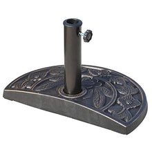 Outsunny Base per Ombrellone con Manovella da Giardino Resina, Bronzo 50x31x32cm