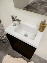 Allibert Mobili da Bagno Set Sottopensile 40 cm Lavabo Specchio Pre-assemblati senza Maniglie