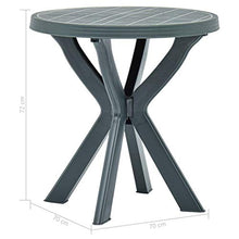 E E-NICES Tavolo da Bistrot Verde Ø70 cm in Plastica