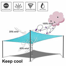 QI-CHE-YI Shade Solar Sail Shade, Poliestere Tessuto, Giardino Impermeabile Tenda da Sole 98% Protezione UV,Grigio,5x5m