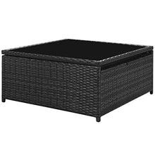 SKM Set Divani da Giardino 5 pz con Cuscini in Polyrattan Nero (71.25kg)