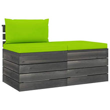 FAMIROSA Set Divani da Giardino su Pallet 2 pz con Cuscini Massello Pino-1682