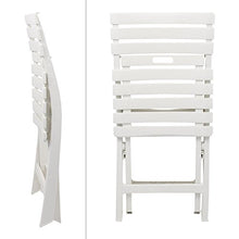 Multistore 2002 - Sedia da giardino o da campeggio pieghevole in plastica, colore: bianco