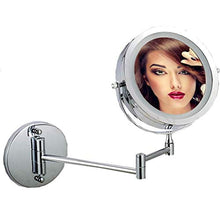 CENPEN, specchio per il bagno, specchio da trucco con ingrandimento a LED a doppio lato, ingrandimento regolabile 5x, specchio cosmetico a LED da parete, rotazione a 360°, luce Vanity Mirro