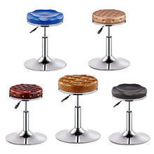Crazy stool Zhou-WD Appartamento Piccolo Mobili, Cuoio Altezza Regolabile Girevole Chair Casa Camera da Letto Sedia da Ufficio con Chrome Base Sgabelli da Bar (Color : E, Size : 33 * 47-59CM)
