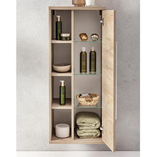 FACKELMANN - Set di mobili da bagno Stanford, 4 pezzi, con mobiletto da appendere e lavabo in ceramica, 110 cm e specchio da bagno a LED