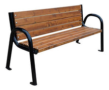 Krakwood - Panca moderna con schienale in legno da giardino