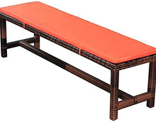 jHuanic - Cuscino per panca lunga da giardino, cuscino per mobili da interni, lavabile, con cerniera, per 2 posti a 3 posti (arancione, 100 x 40 cm)
