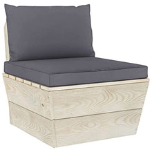 vidaXL Set Divani da Giardino su Pallet 5 pz con Cuscini Legno Abete